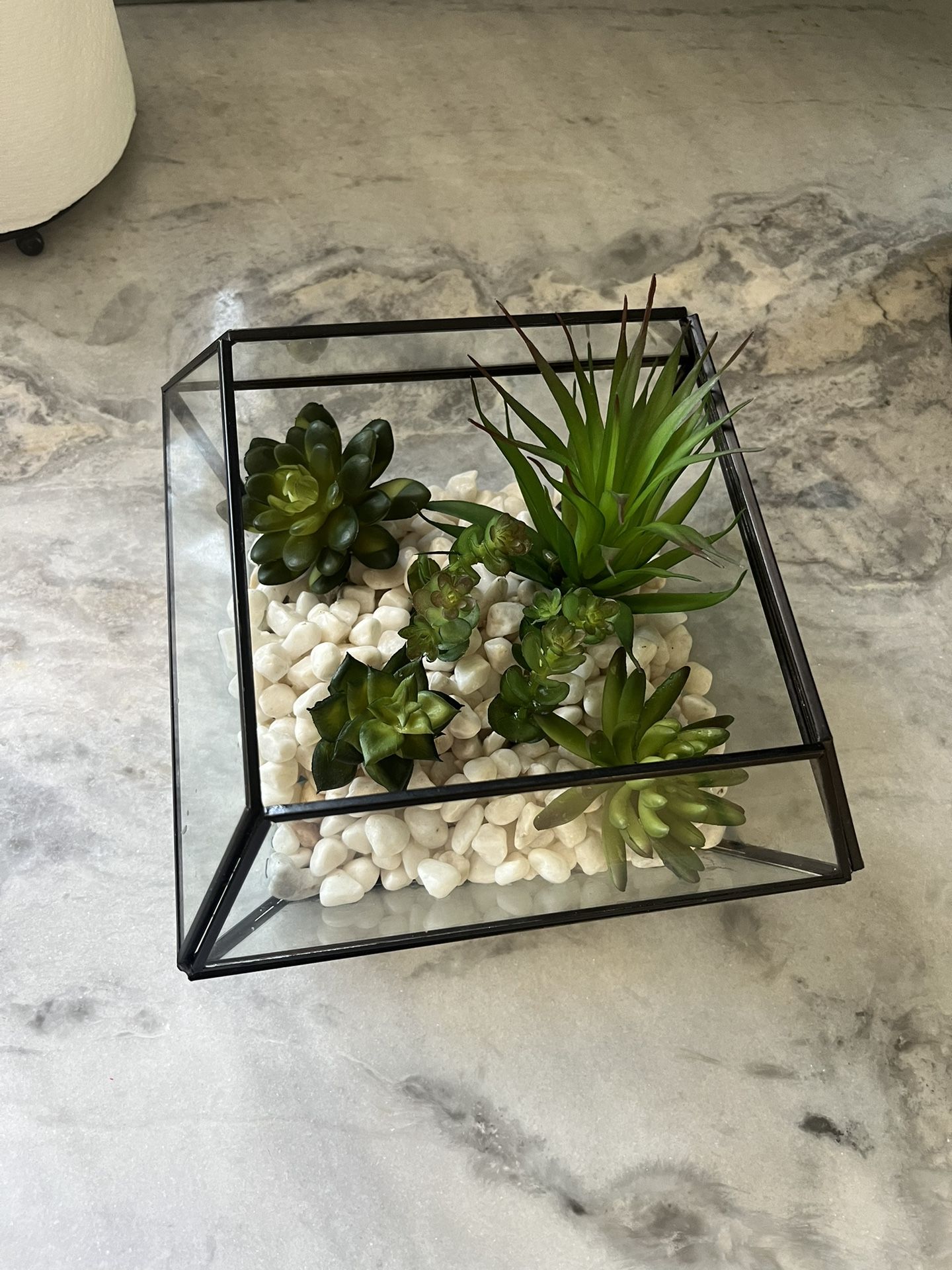 Artificial Succulent Terrarium 