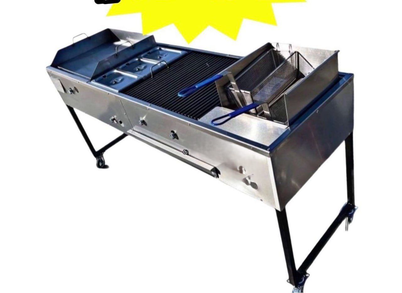 24x20 Inch Flat Grill 3 Treys & 20 Inch Bbq & 2 Fryers