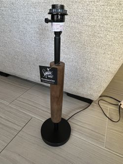 Wood And Metal Lamp Stand