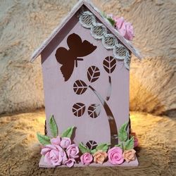 wooden houses decorated with cold porcelain
