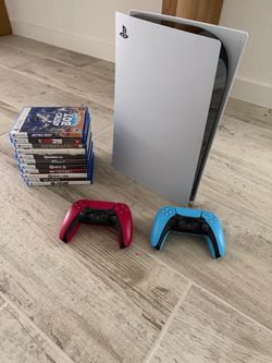 PS5 Disk Edition - low firmware!🔥 - 11 games - 2 controllers - original cords