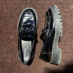 Platform Leather Loafers