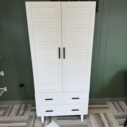 White storage cabinet