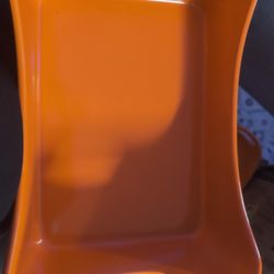 Rachael Ray 9″×13″ Orange Stoneware Baking Dish – Excellent Condition