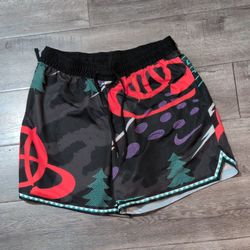 Nike Dri-FIT DNA 6" Basketball Shorts Mens Black Graphic Tree Print. New No Tags