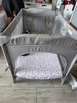 Gray Baby Play Yard Pack and Play