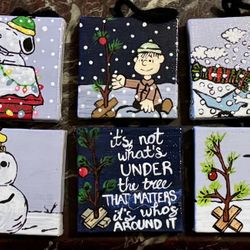Charlie Brown Holiday Theme Mini Canvases