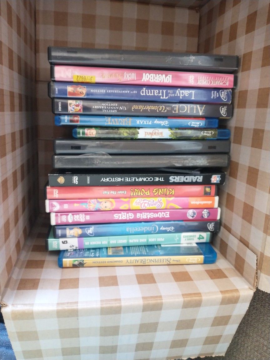 Box Of Dvds Case Of Dvd Two Tv S Movies Kids