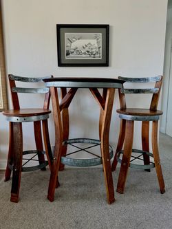 Wine Barrel Bistro Set
