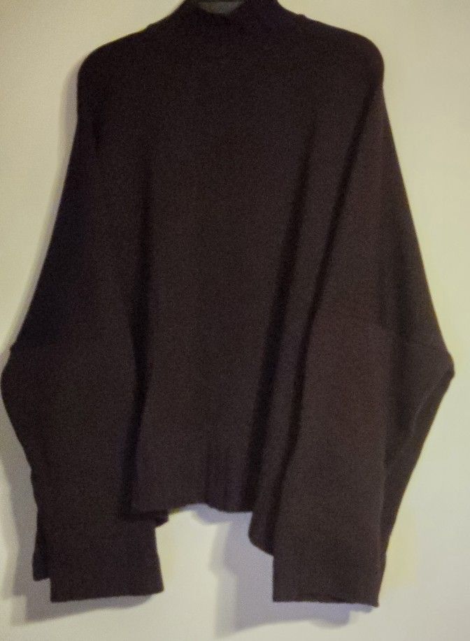 Brown Mock Neck Neiman Marcus Sweater Size Large