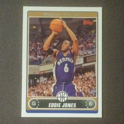 2006-07 Topps Eddie Jones Memphis Grizzlies #19 Basketball Card Collectible Sports NBA Pro Professional