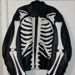 Vintage Skeleton Leather Jacket