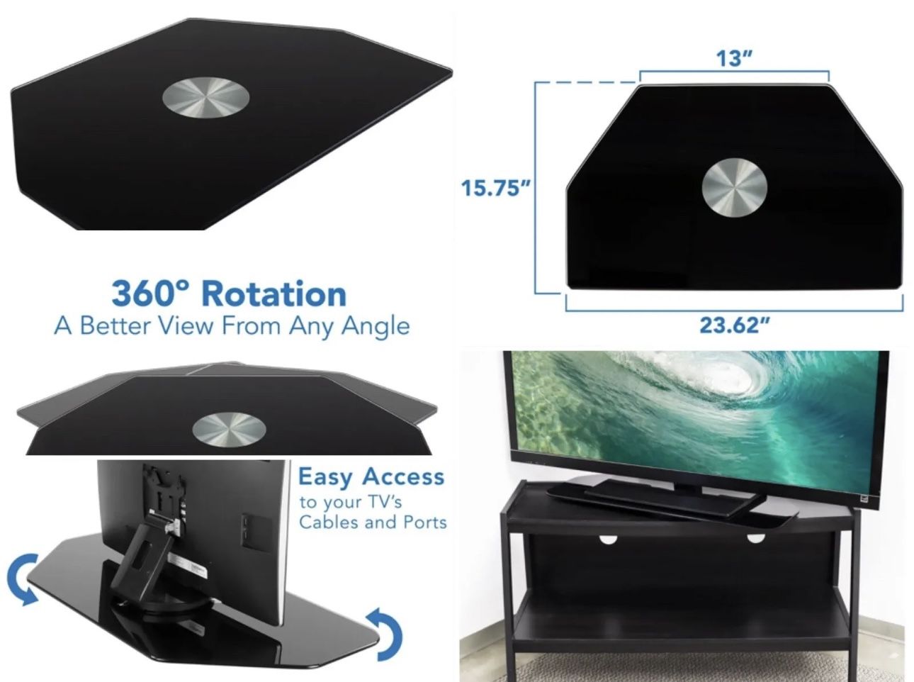 Mount-It TV Turntable Stand