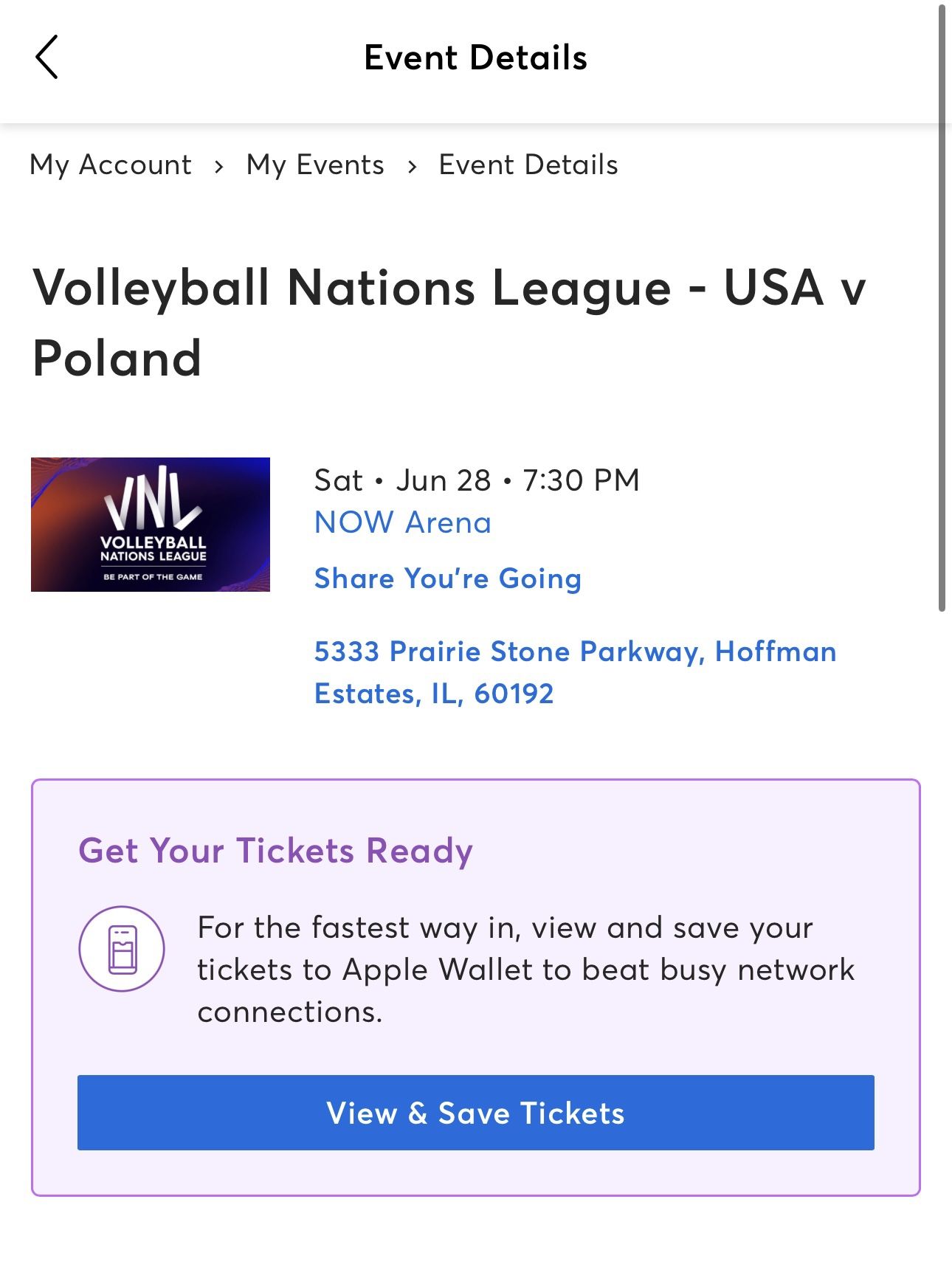 VNL 3 Tickets Poland vs. USA 6/28/2025 Now Arena