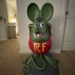 Rare Rat Fink 4Ft Tall  Diecast Aluminium Figure $500