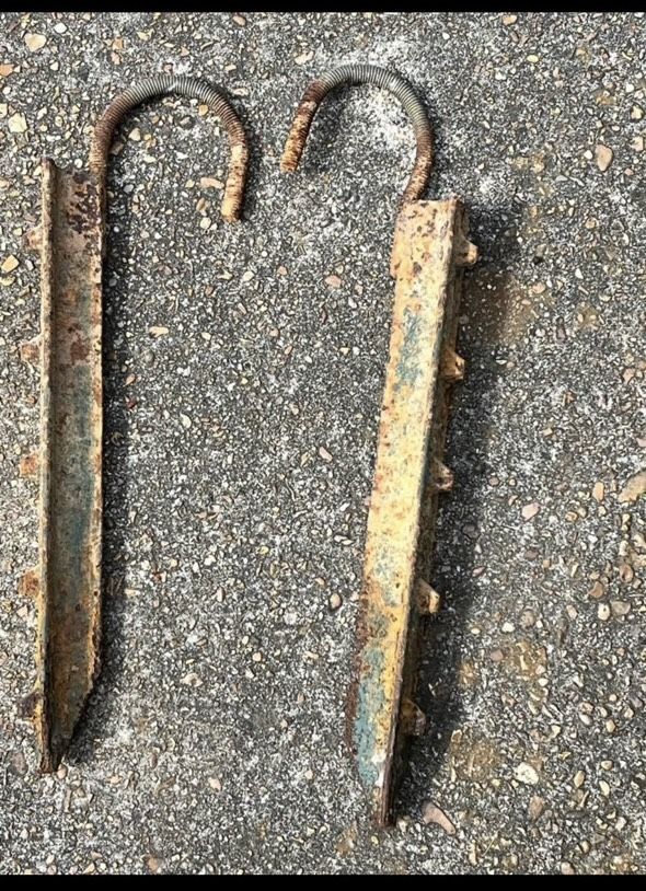 Handmade Trampoline stakes