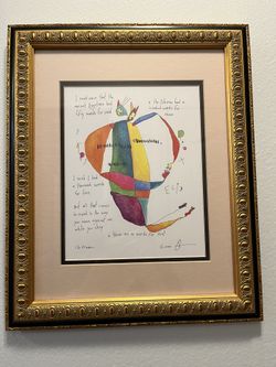 14 X 17” Frame With Glass, Print 