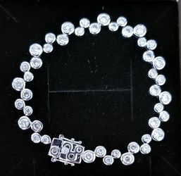 Sterling Silver CZ Bubble Tennis Bracelet