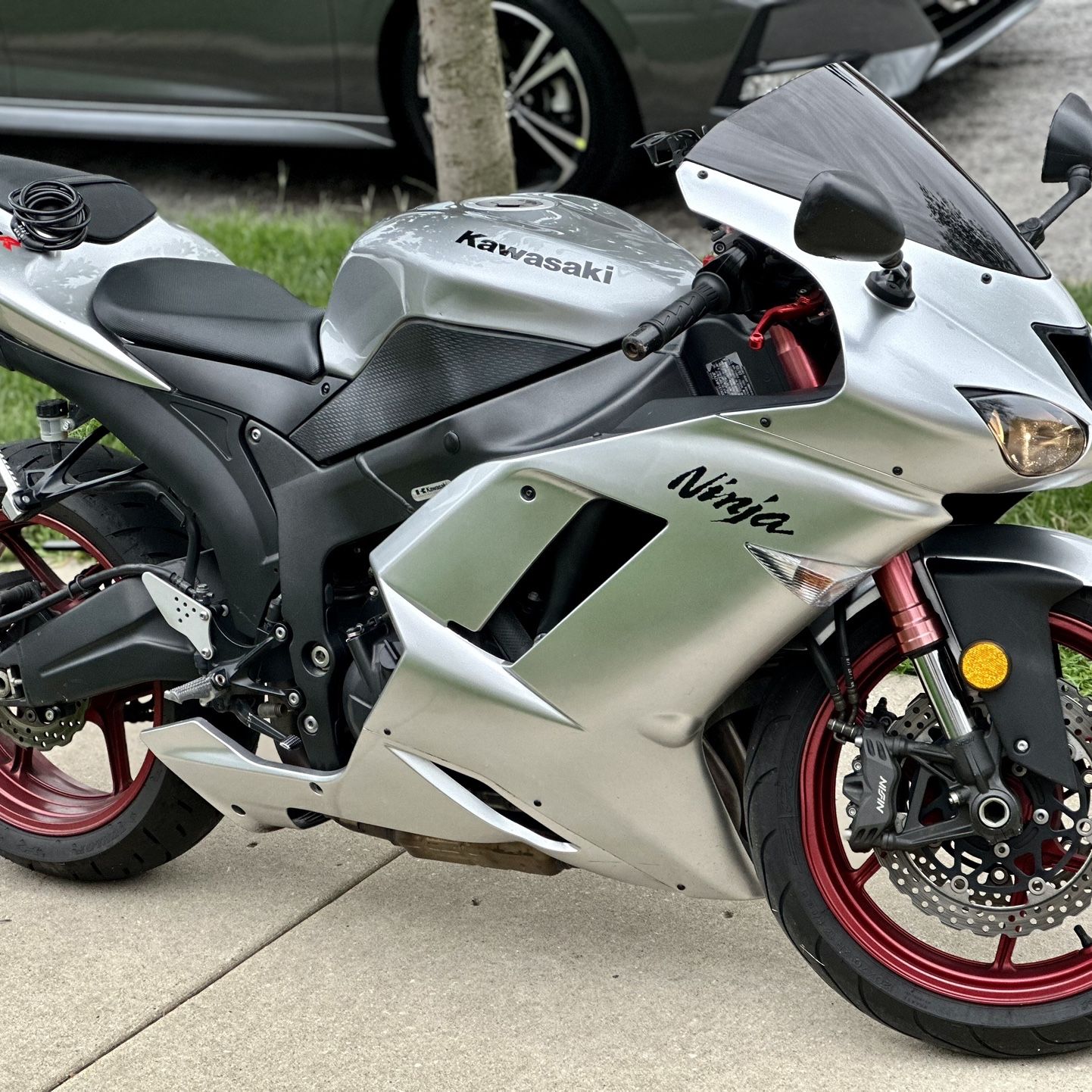 NO 518ー520、ガラス13点オール売り。 2007 2008 KAWASAKI NINJA ZX6R FRONT FORKS TUBE STRAIGHT K22