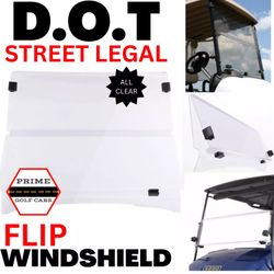 Golf Cart DOT Clear Windshield EZGO TXT 1(contact info removed) Street Legal 1/4 in Thick