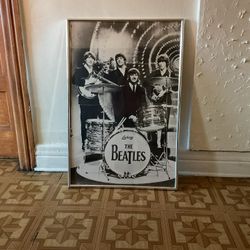 THE BEATLES OLD SCHOOL PICTURE POSTER WITH FRAME