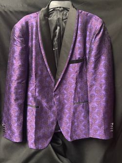 Purple & black suit jacket