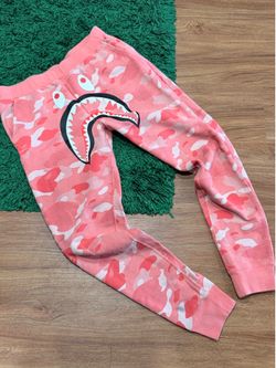 BAPE Pink Shark Camo Sweatpants - Pink - Small - PreOwned
