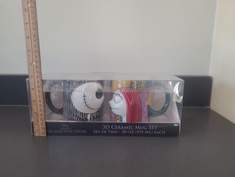 Disney Nightmare Before Christmas 3D mug Set, NIB