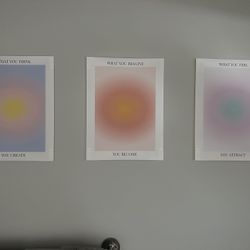 3 Piece Abstract Canvas Paintings