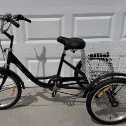 VEVOR Adult Tricycle 7 Speed Three Wheel Bike Cruise Bike