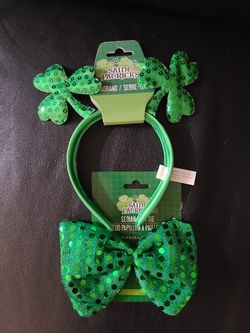 Sant Patrick Bow tie and Headband and Scarf