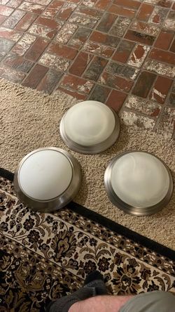 FREE Glass Florescent Dome Lights x3