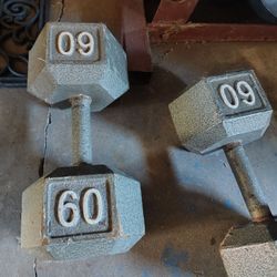 60lbs dumbells