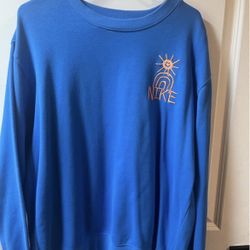 Blue /orange Nike Crew Neck 