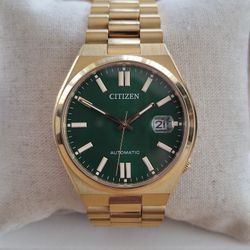 Citizen Tsuyosa Green Dial Gold Watch 