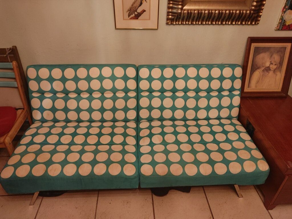Blue And Cream Modern Nautical Futon