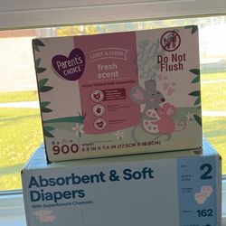 Size 2 Diapers And Wipes 