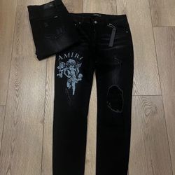 Amiri slim fit black jeans