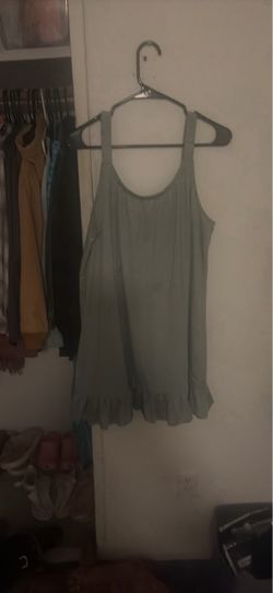 Sage Green Sleeveless Mini bathingsuit coverup