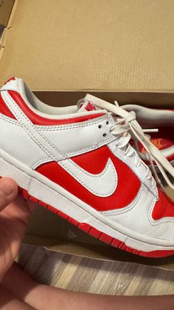 Nike Dunk Low Red and White Sneakers