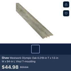 Shaw Westwork Olympic Oak 0.219-in T x 1.5-in W x 94-in L Vinyl T-moulding
