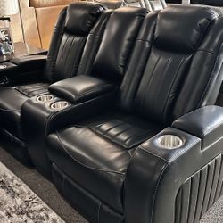AP🎉 Power Reclining Sofa And Loveseat,Black// Fast Delivery - Financing 