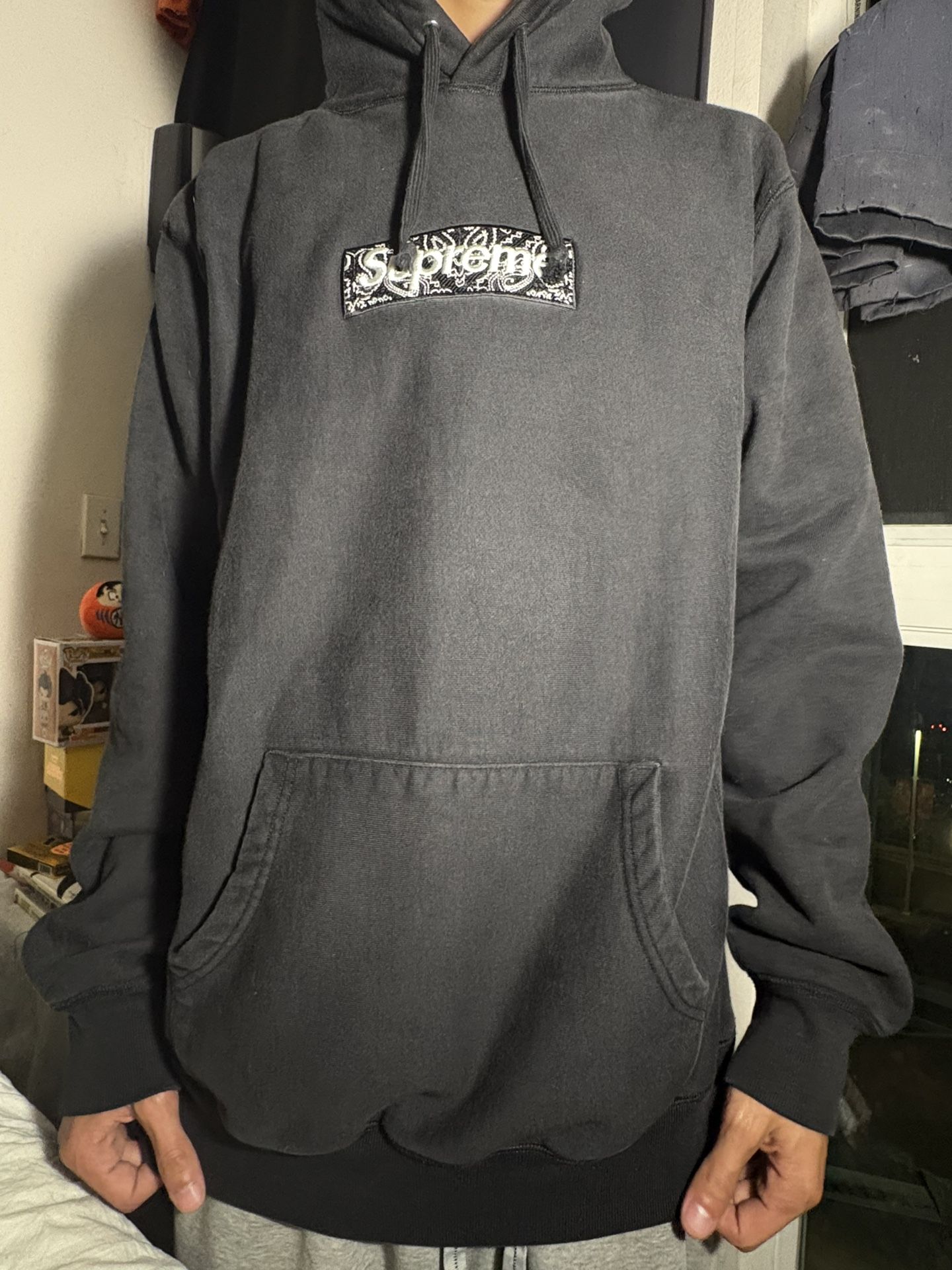 Supreme Used Hoodie Bandana Boxed Logo 