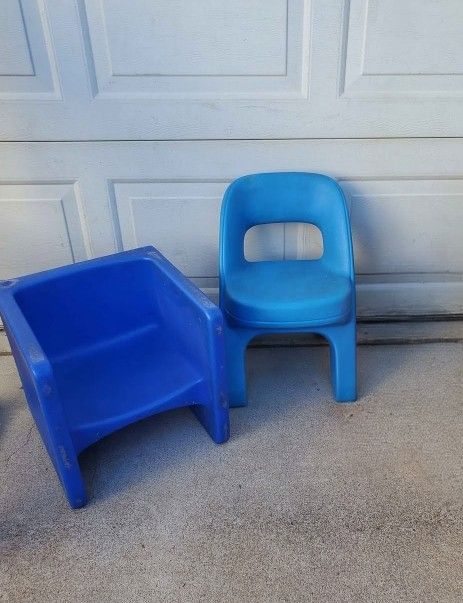 1 CHILDREN'S FACTORY 3-IN-1 CHAIR  & 1 STEP 2 TODDLER CHAIR.  $15 FOR SET OF 2 CHAIRS