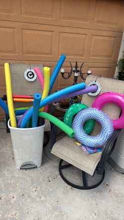 Pool party toys.