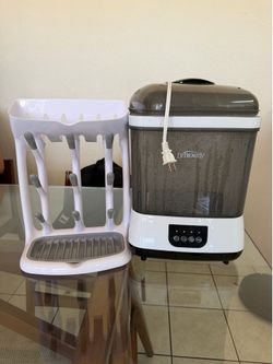 Dr. Browns sanitizer and bottle rack