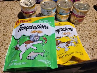 Cat food and treats new all for $5