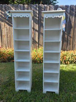 Tall Wooden Shelf Set of Two