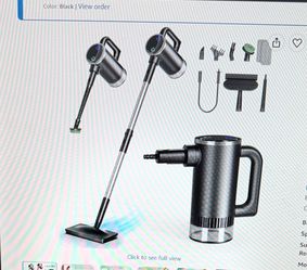 Black Cordless Stick Vacuum with Attachments
