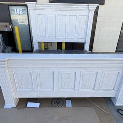 CHALET KING PANELED BED-WHITE